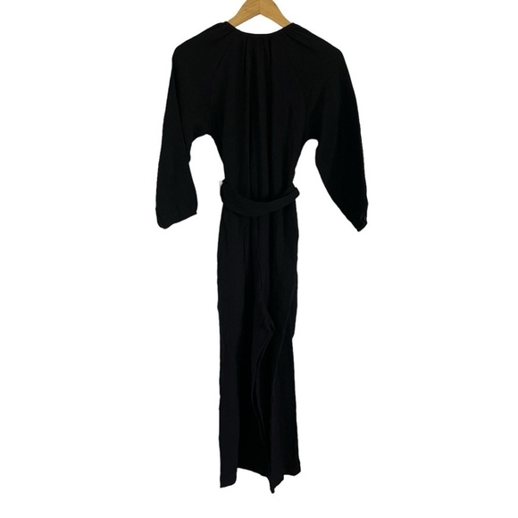 NOM Alma Maternity Nursing Friendly Slub Cotton Jumpsuit - Picture 4 of 13